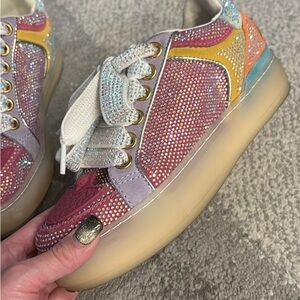 Kurt Geiger Multicolor Rhinestone Sneakers